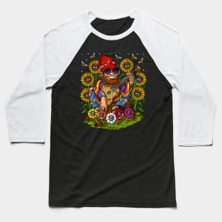 Gnome Sunflowers Baseball T-Shirt